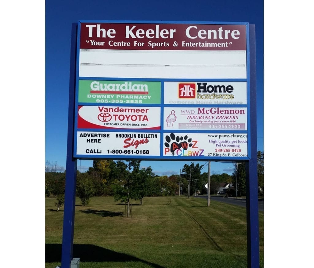 Arena Advertising Sign The Keeler Centre